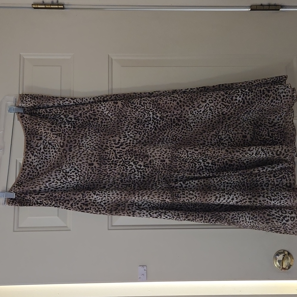 Vintage leopard-print sheer maxi skirt - Picture 2 of 5